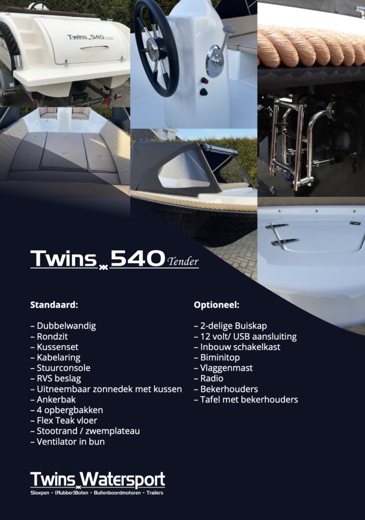 Flyer Twins Sloep 540 Tender Twins Watersport