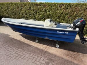Consoleboot kopen? Verano 420 met Suzuki 9.9 PK 4 Takt bij Twins Watersport